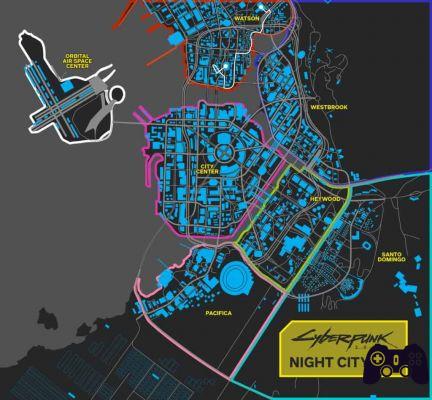 Guia Guia completo para o mapa do jogo - Cyberpunk 2077