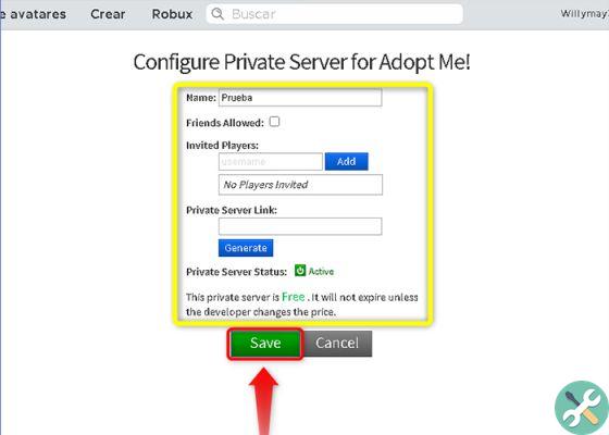 How to create a private server in roblox