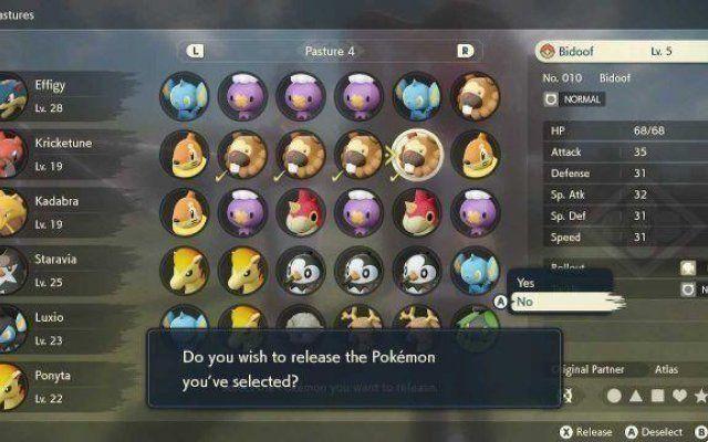 Arceus Pokémon Legends: how to free more Pokémon