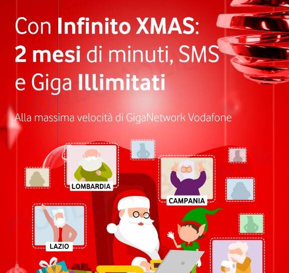 Infinito XMas: all unlimited for new and existing Vodafone customers